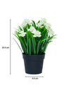 White Artificial Flower With Pot - MARKET 99