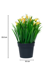 White Artificial Flower With Pot - MARKET 99