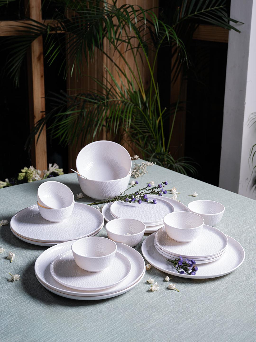 White Dinner Sets - 20 Pcs - MARKET 99