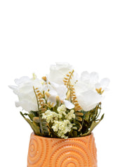 White Flower Roses With Pot - MARKET 99