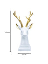 White Glossy Reindeer Head Shaped Decorative Deer - MARKET 99
