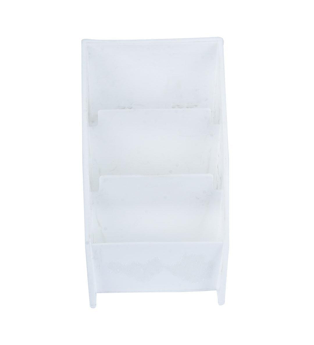 White Plastic Solid Cosmetic Organizer