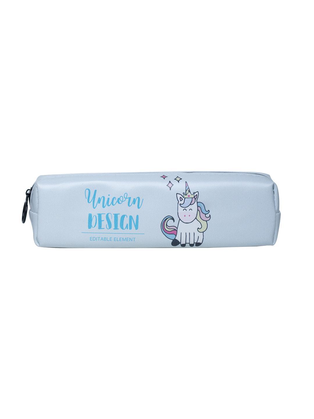 White Unicorn Cute Pencil Pouch - MARKET 99