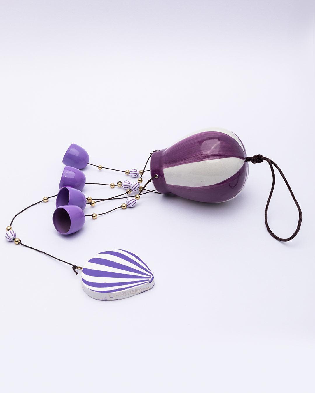 Wind Chimes, Soothing Sound, For Home & Office, Decorative Item, Purple, Iron - MARKET 99