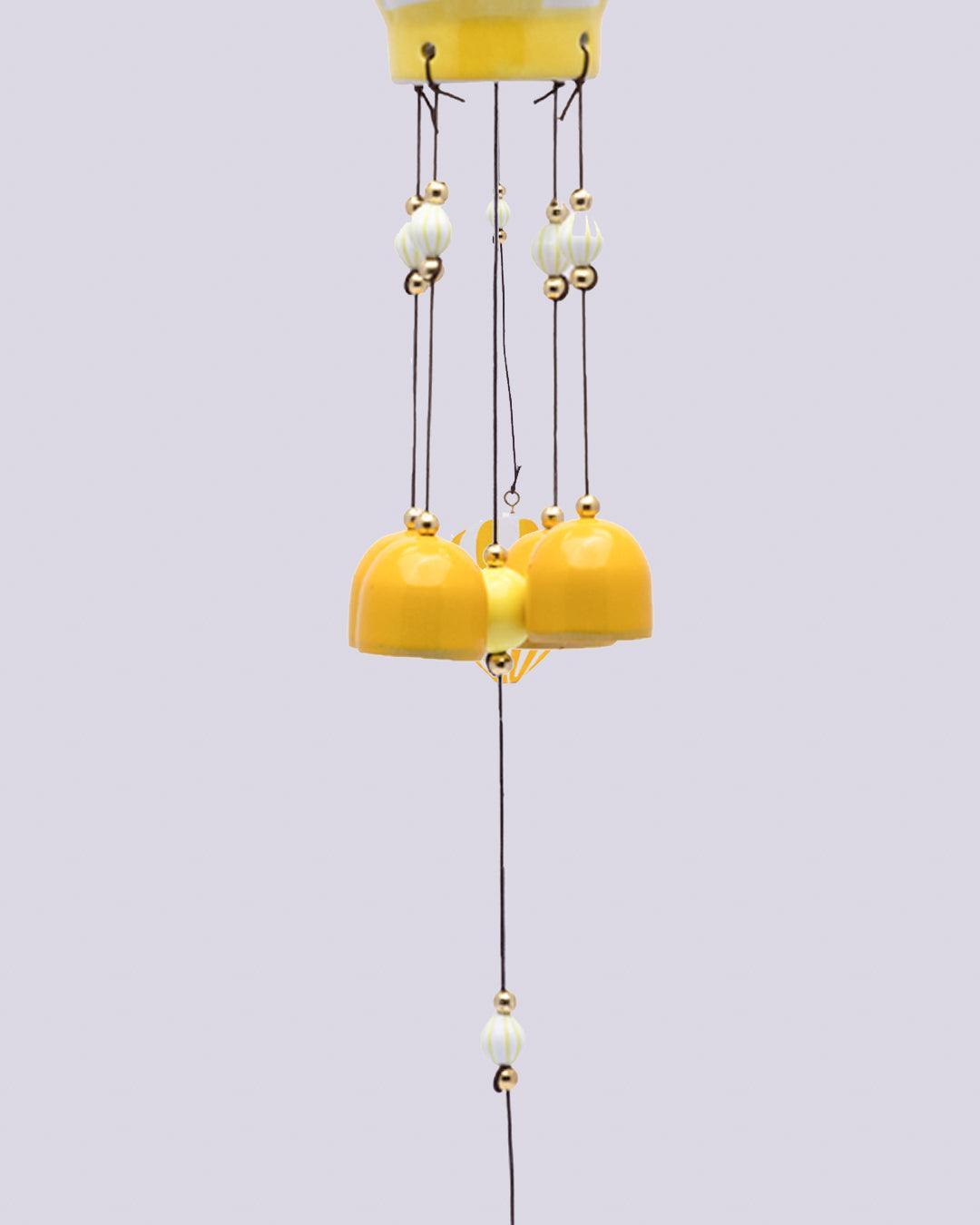 Wind Chimes, Soothing Sound, For Home & Office, Decorative Item, Yellow, Iron - MARKET 99