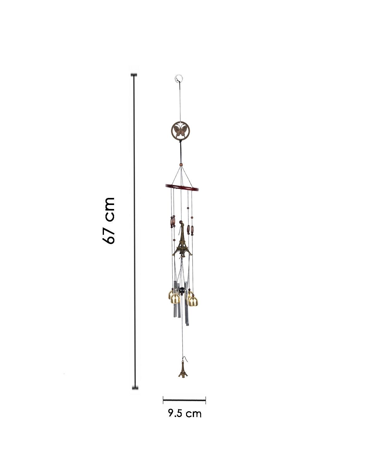 Wind Chimes, Soothing Sound, for Indoor & Outdoor Décor, Silver, Aluminium - MARKET 99