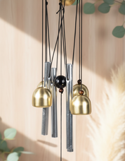Wind Chimes, Soothing Sound, for Indoor & Outdoor Décor, Silver, Aluminium