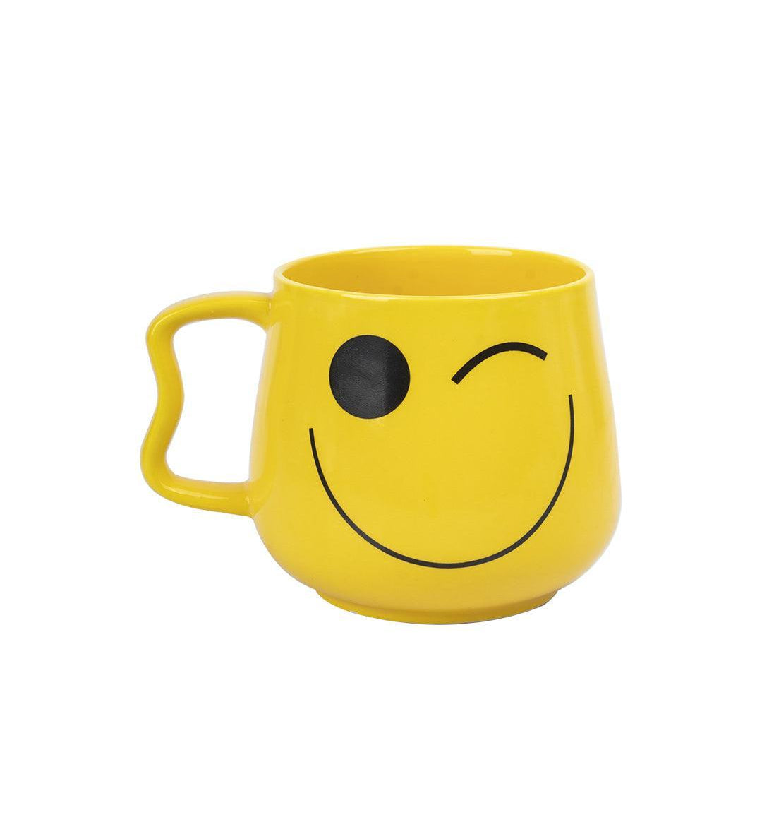 'Winking Face Emoji' Tea & Coffee Mug in Ceramic ( 530 mL, Microwave Safe) - MARKET 99