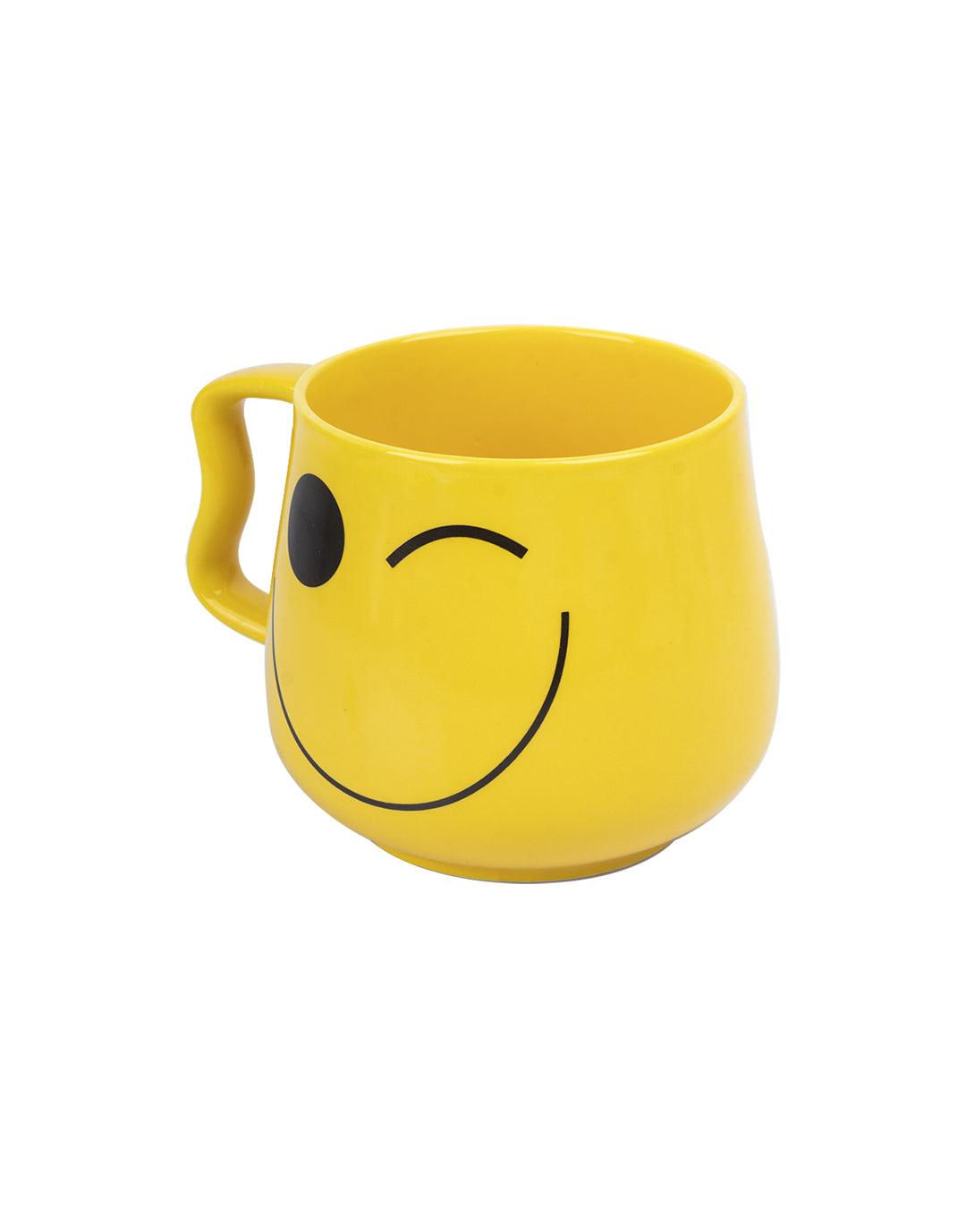 'Winking Face Emoji' Tea & Coffee Mug in Ceramic ( 530 mL, Microwave Safe) - MARKET 99
