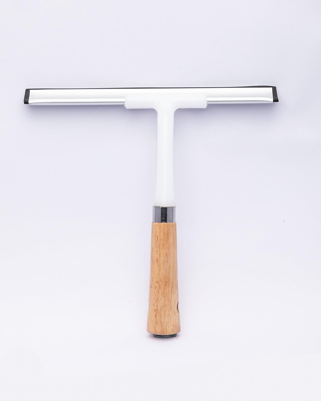 Wiper, for Cleaning Windows, Glasses & Car, Natural Wood Colour, Aluminium - MARKET 99