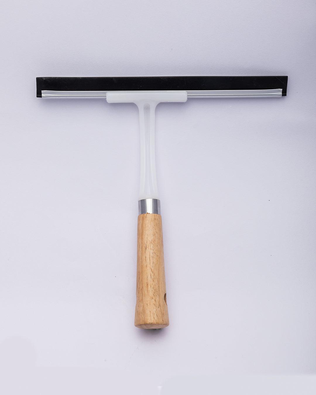 Wiper, for Cleaning Windows, Glasses & Car, Natural Wood Colour, Aluminium - MARKET 99