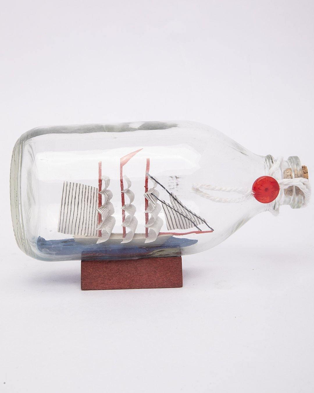 Wishing Bottle, Décor Piece, Red, Glass - MARKET 99