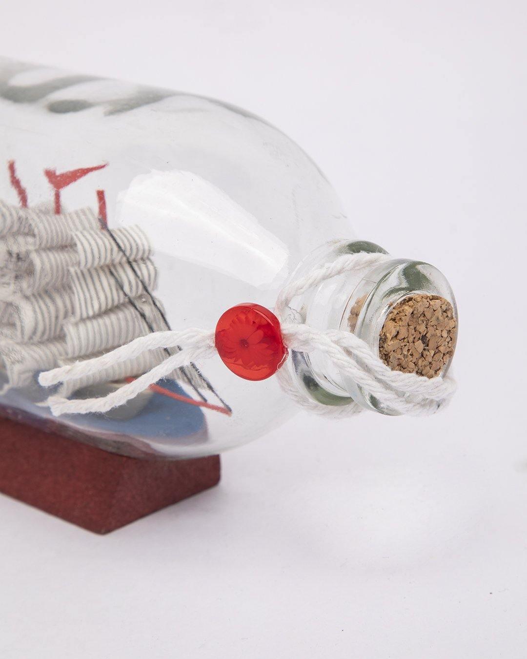 Wishing Bottle, Décor Piece, Red, Glass - MARKET 99