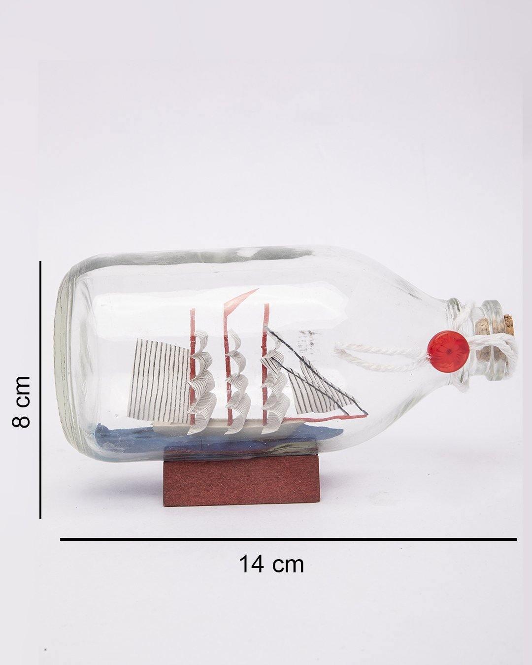 Wishing Bottle, Décor Piece, Red, Glass - MARKET 99
