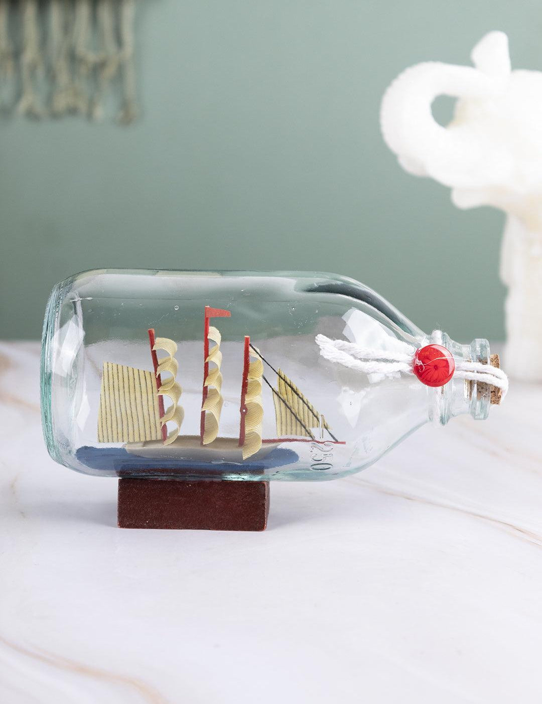 Wishing Bottle, Décor Piece, Yellow, Glass - MARKET 99
