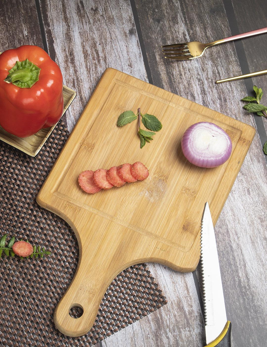 Wooden Chopping Board, Brown, Bamboo - MARKET 99