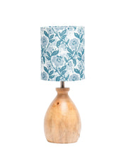 Wooden Table Lamp With Grey Shade - Grey - MARKET 99