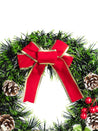 Wreath With Ribbon - Christmas Hanging Wreath - MARKET 99