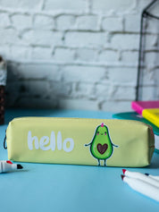 Yellow Cute Pencil Pouch - Avacado Print - MARKET 99