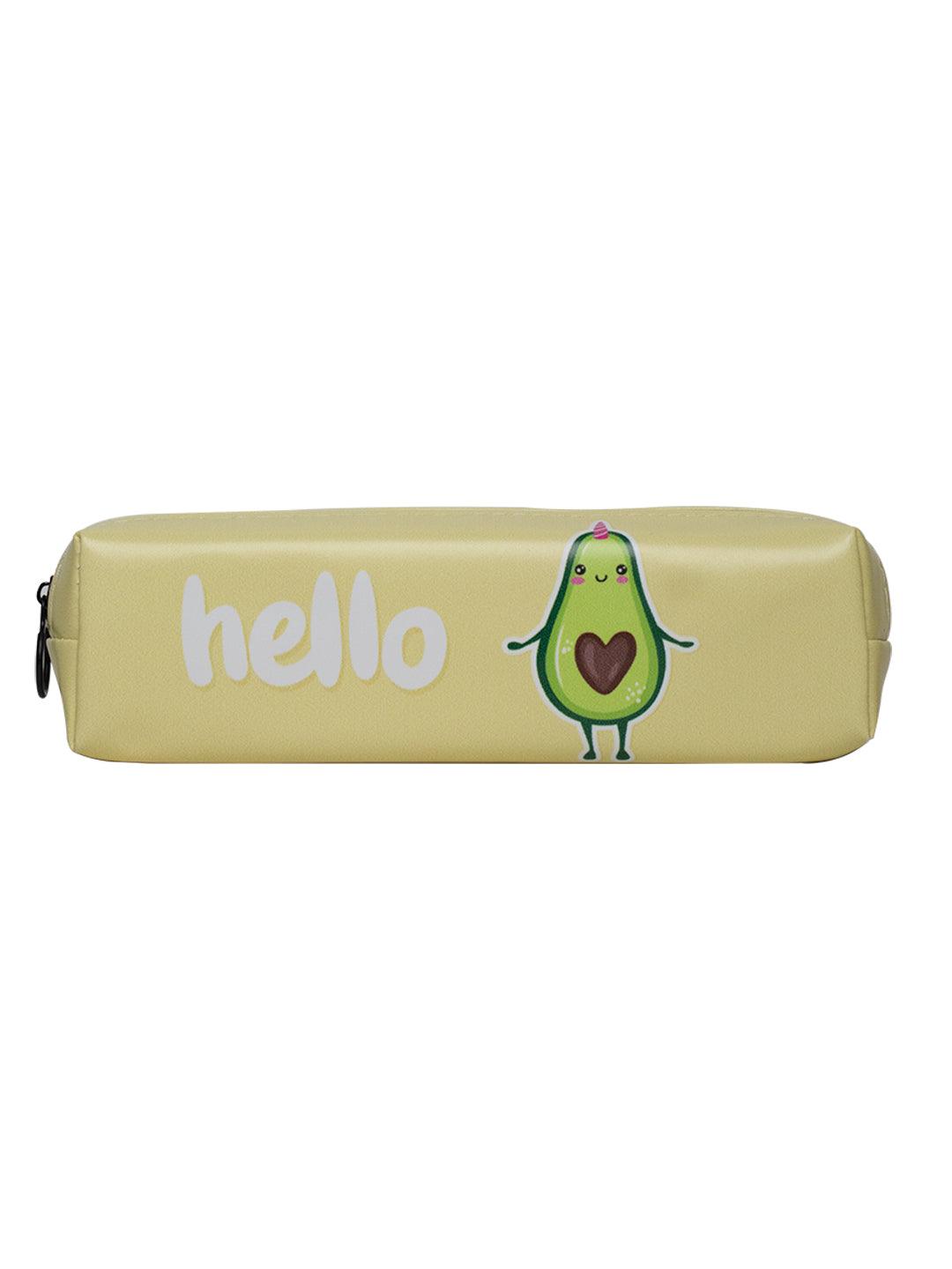 Yellow Cute Pencil Pouch - Avacado Print - MARKET 99