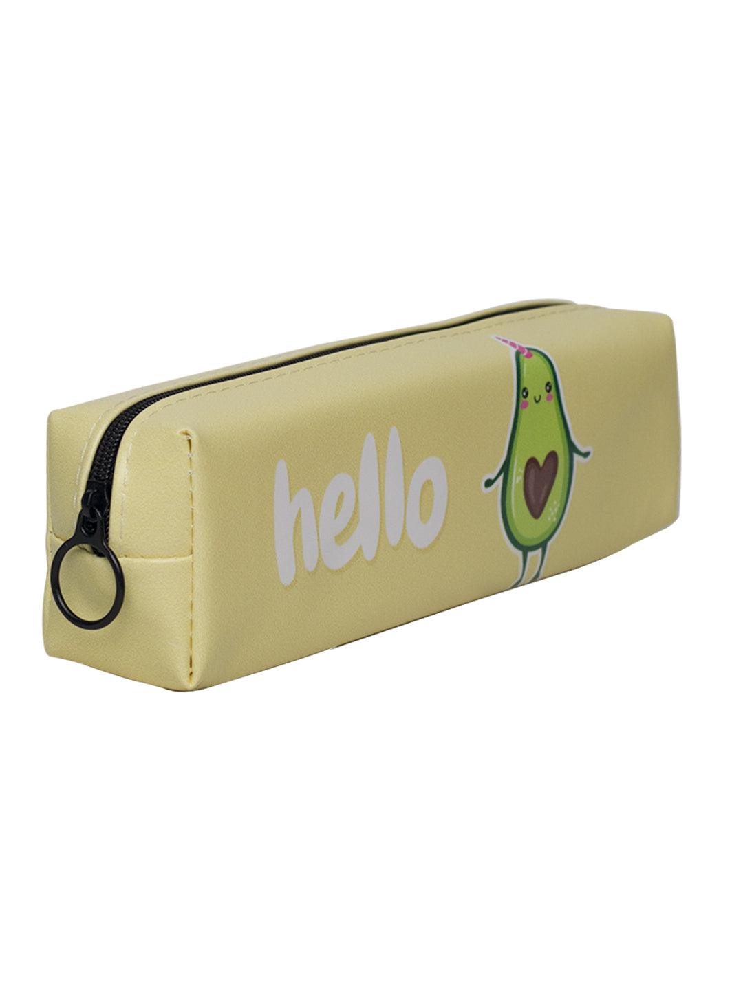 Yellow Cute Pencil Pouch - Avacado Print - MARKET 99