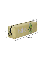 Yellow Cute Pencil Pouch - Avacado Print - MARKET 99