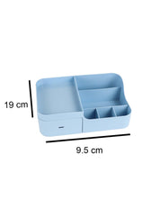 Table Organiser with Multiple Sections, Sky Blue, Plastic - MARKET99