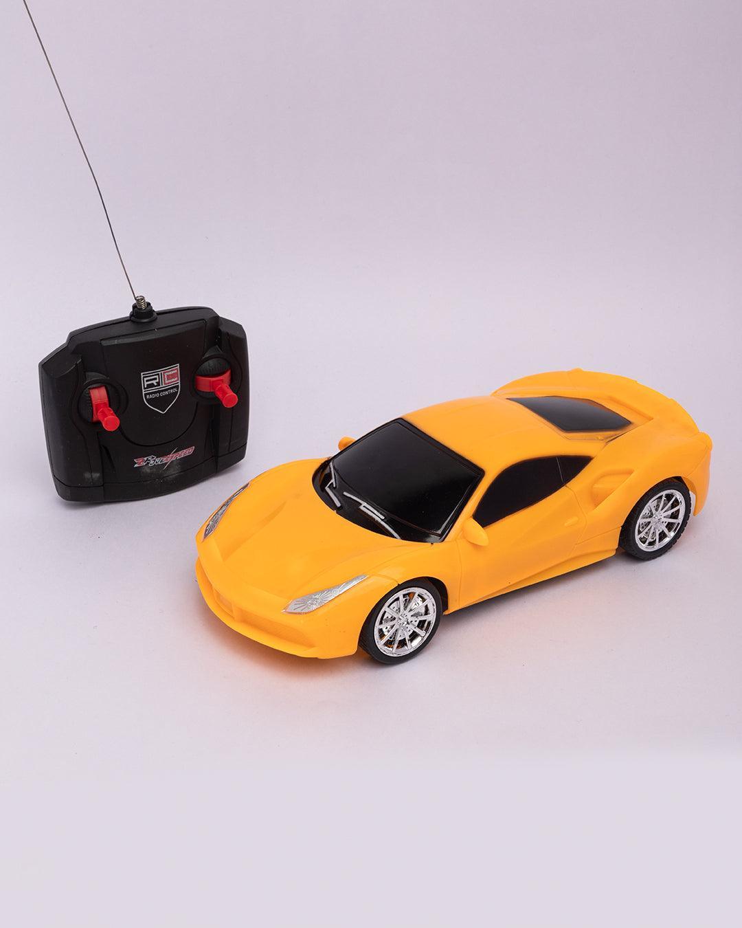 Toy Car with Remote Controller, Remote Control Car, Yellow, Plastic - MARKET99