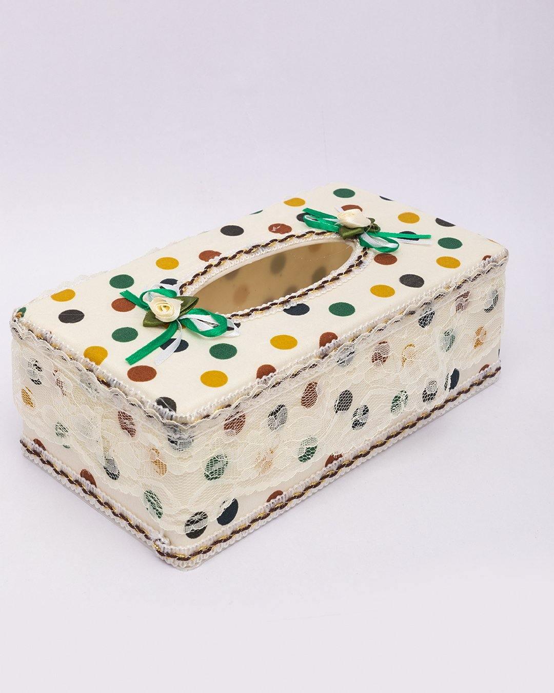 Tissue Box, Modern Design, Cream Colour, Plastic
