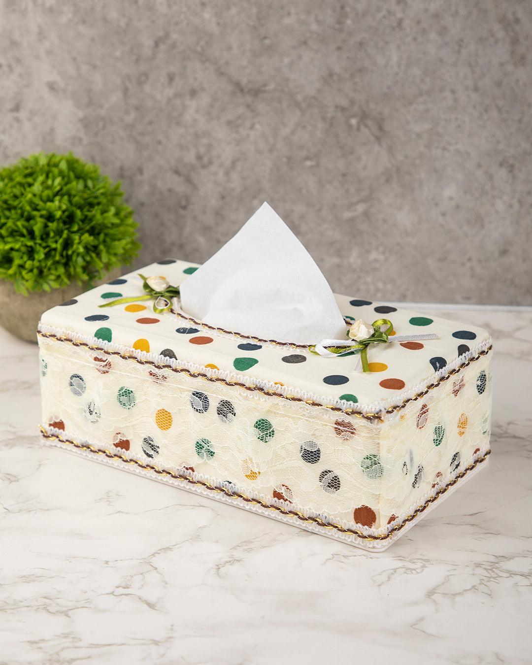 Tissue Box, Modern Design, Cream Colour, Plastic - MARKET99