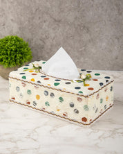 Tissue Box, Modern Design, Cream Colour, Plastic - MARKET99