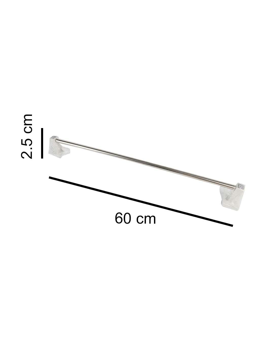 Towel Rail, Silver, Plastic - MARKET99