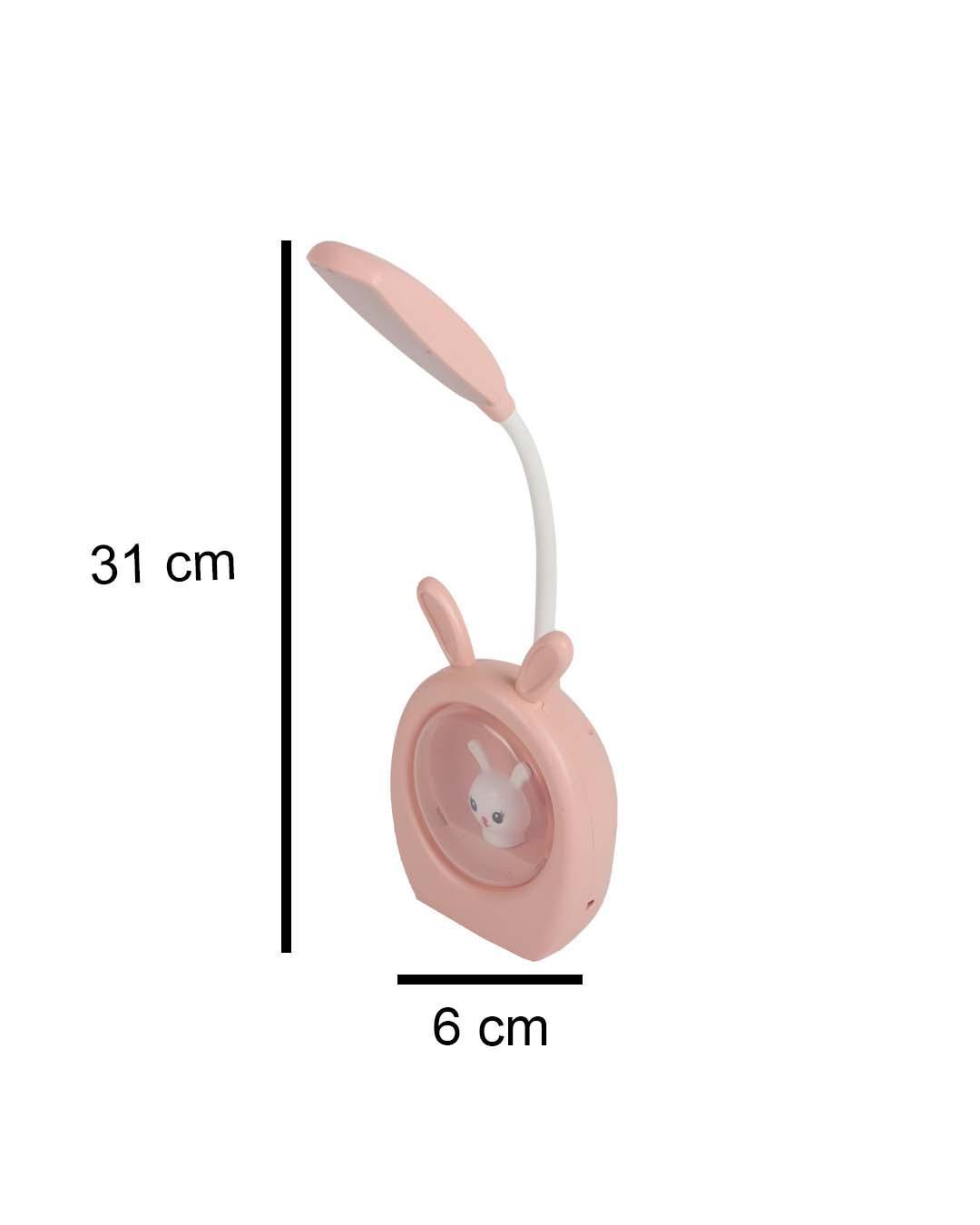 Bunny Kids Study Lamp, Peach, Plastic & Iron - MARKET99