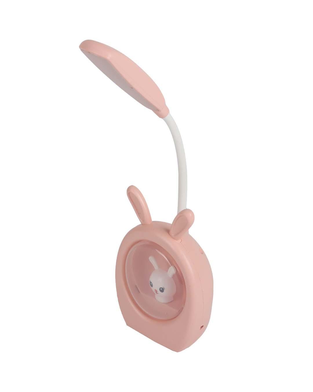 Bunny Kids Study Lamp, Peach, Plastic & Iron - MARKET99
