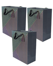 Gift Bag, Abstract Art Print, Paper Bag, Medium, Multicolor, Paper, Set of 3 - MARKET99