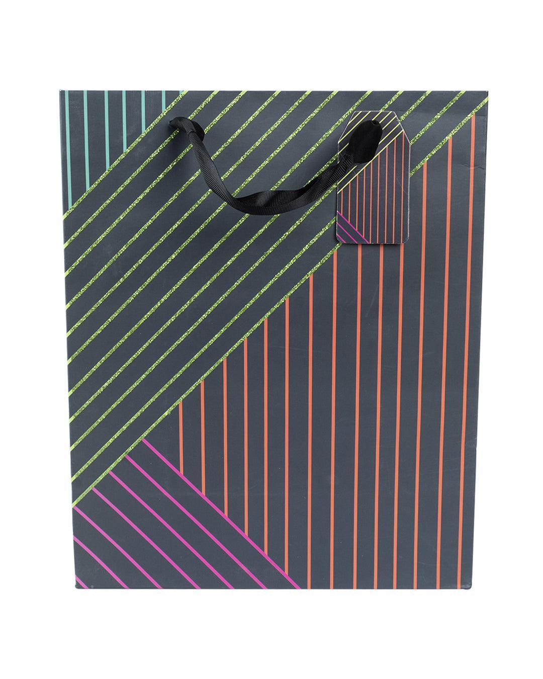 Gift Bag, Abstract Art Print, Paper Bag, Medium, Multicolor, Paper, Set of 3 - MARKET99