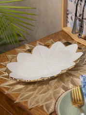 Antique Off White Ceramic Oval Serving Dish - 26 x 16 x 4CM - 1
