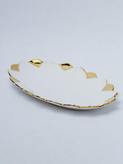 Antique Off White Ceramic Oval Serving Dish - 26 x 16 x 4CM - 3