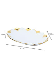 Antique Off White Ceramic Oval Serving Dish - 26 x 16 x 4CM - 5