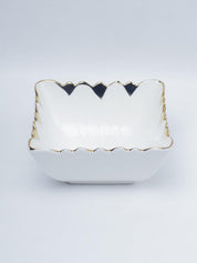 Antique Off White Ceramic Square Serving Dish - 12 x 12 x 7CM - 2