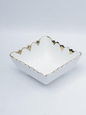 Antique Off White Ceramic Square Serving Dish - 12 x 12 x 7CM - 4