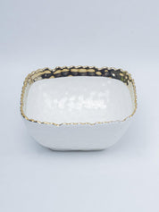Antique Off White Ceramic Square Serving Dish - 13 x 13 x 6CM - 2