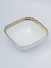 Antique Off White Ceramic Square Serving Dish - 13 x 13 x 6CM - 4