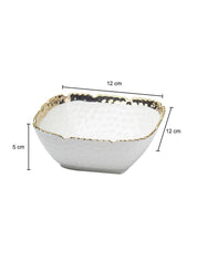 Antique Off White Ceramic Square Serving Dish - 13 x 13 x 6CM - 5