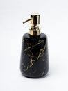 Black Ceramic Liquid Soap Dispenser - Stone Finish, Bath Accessories - 2
