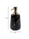 Black Ceramic Liquid Soap Dispenser - Stone Finish, Bath Accessories - 5