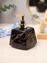 Black Ceramic Soap Dispenser - Stone Finish, Bath Accessories - 1