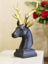 Black Glossy Reindeer Head Shaped Decorative Deer - 1