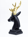 Black Glossy Reindeer Head Shaped Decorative Deer - 2