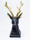 Black Glossy Reindeer Head Shaped Decorative Deer - 3